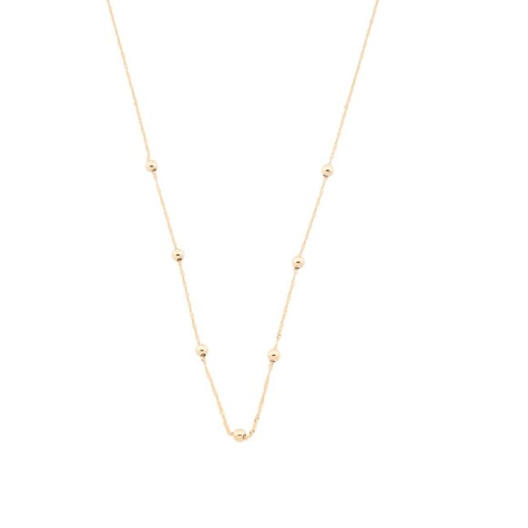 GOLDEN CLEF Gold Made In Italy 14k Gold Beaded Necklace